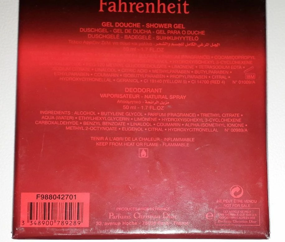 Vendora Vintage Dior Fahrenheit Collectible Set, (year 2001) Unopened. In Original Box. 6 Vendora Vintage Dior Fahrenheit Collectible Set, (year 2001) Unopened. In Original Box. - Image 4