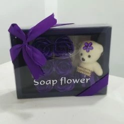 Vendora Διακοσμητικό Μοβ Σαπούνι-Τριαντάφυλλο