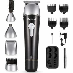 Vendora Επαναφορτιζόμενη Αδιάβροχη Κουρευτική Και Ξυριστική Μηχανή 10 Σε 1 Kemei KM-1015 Super Grooming Kit